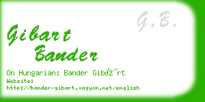 gibart bander business card
